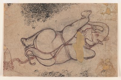 Elephant in chains, c.1780 by Indian School